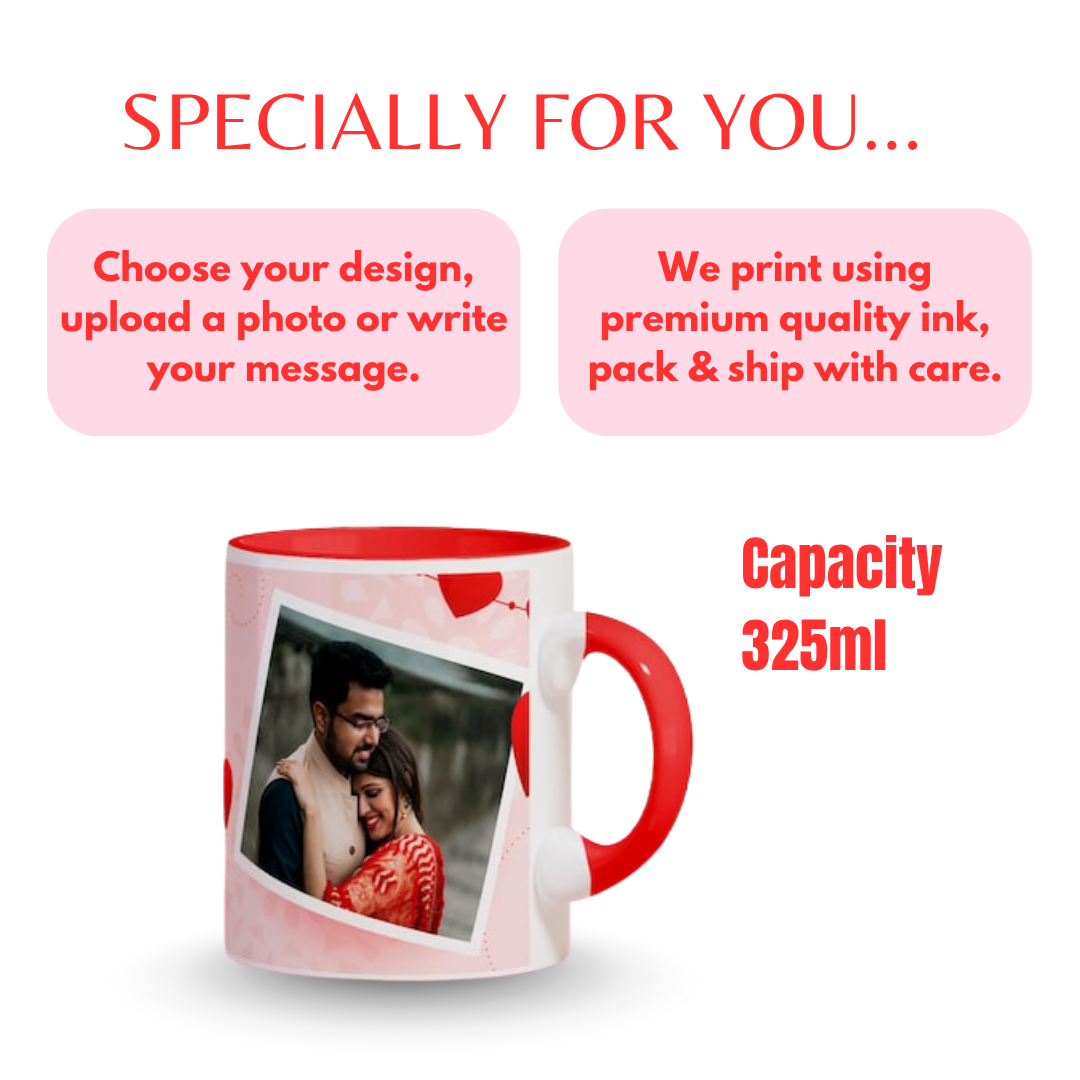 Personalized 3-Tone Red Ceramic Mug