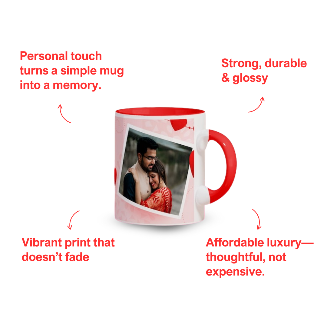 Personalized 3-Tone Red Ceramic Mug