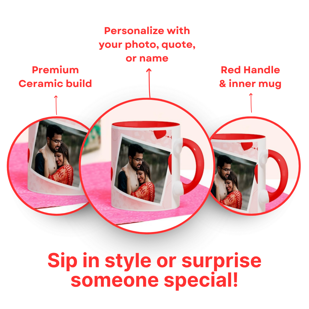 Personalized 3-Tone Red Ceramic Mug